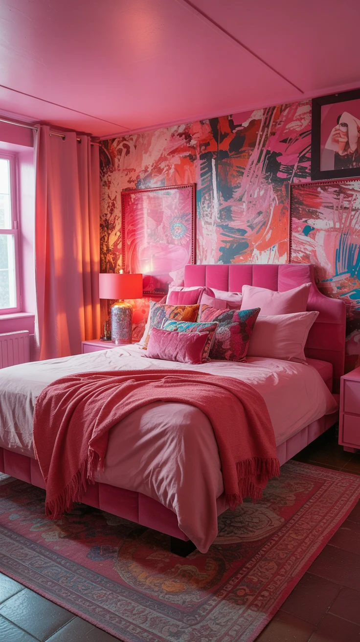 Cozy pink bedroom inspiration