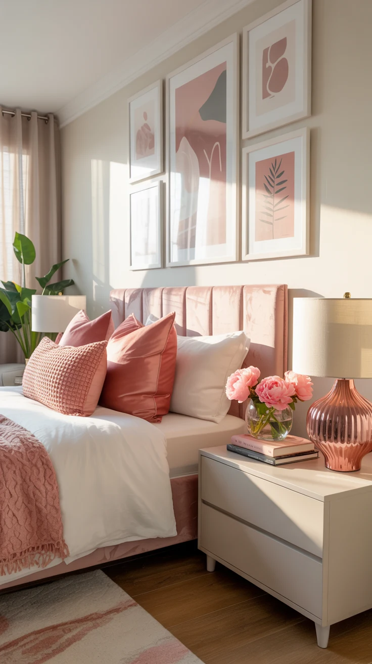 Cozy pink bedroom inspiration