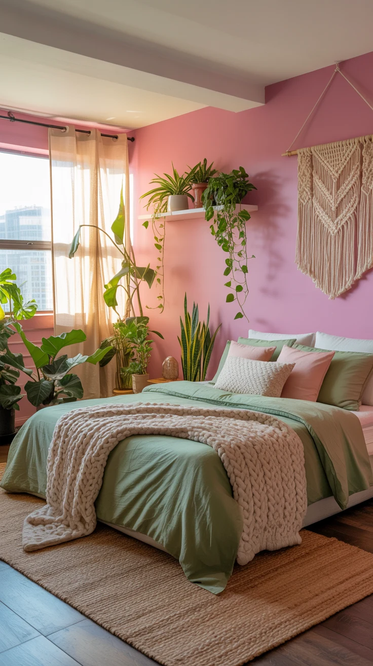 Cozy pink bedroom inspiration