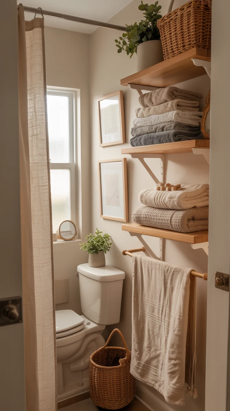 Small bathroom ideas with modern design and smart space-saving layout