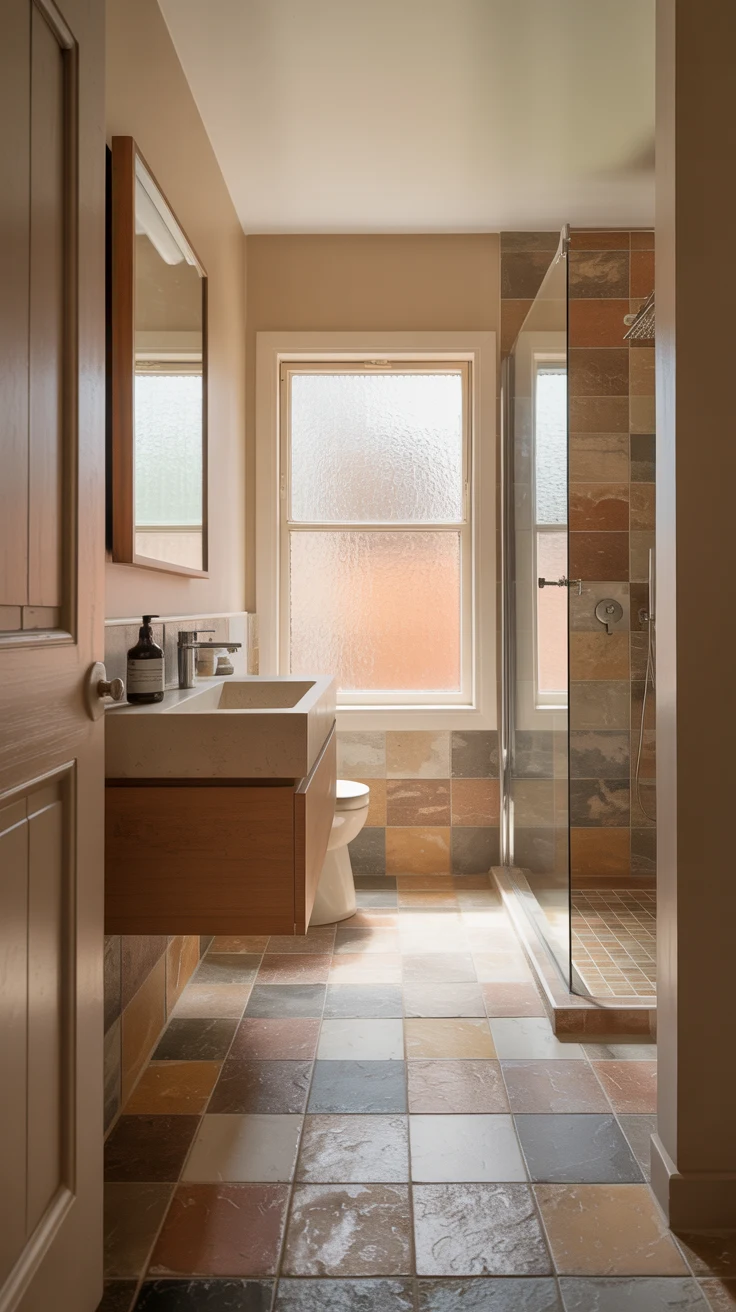 Small bathroom ideas with modern design and smart space-saving layout