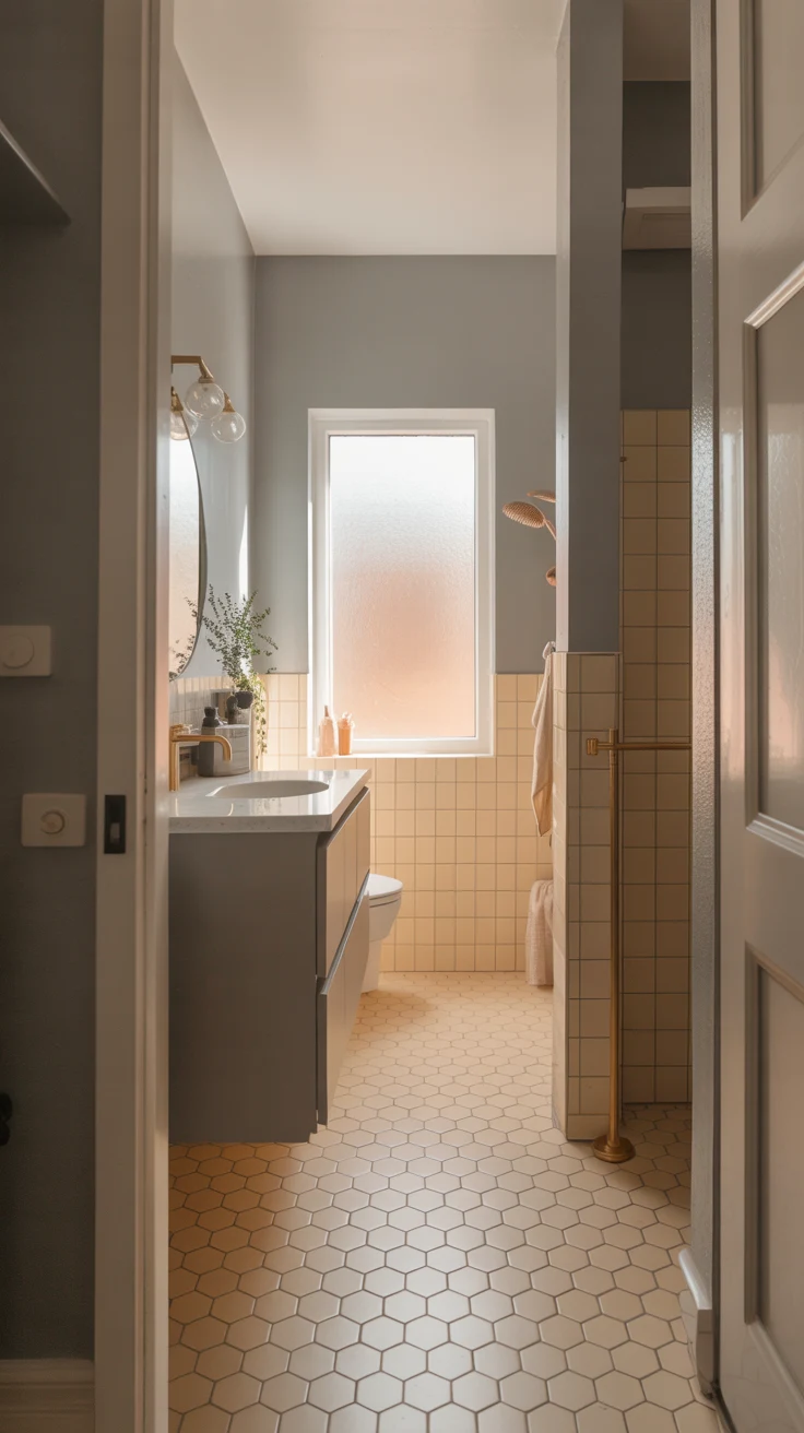 Small bathroom ideas with modern design and smart space-saving layout