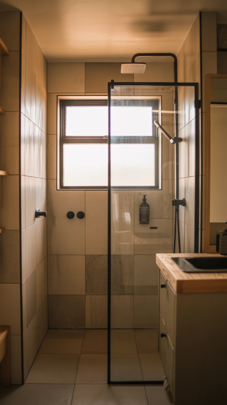 Small bathroom ideas with modern design and smart space-saving layout