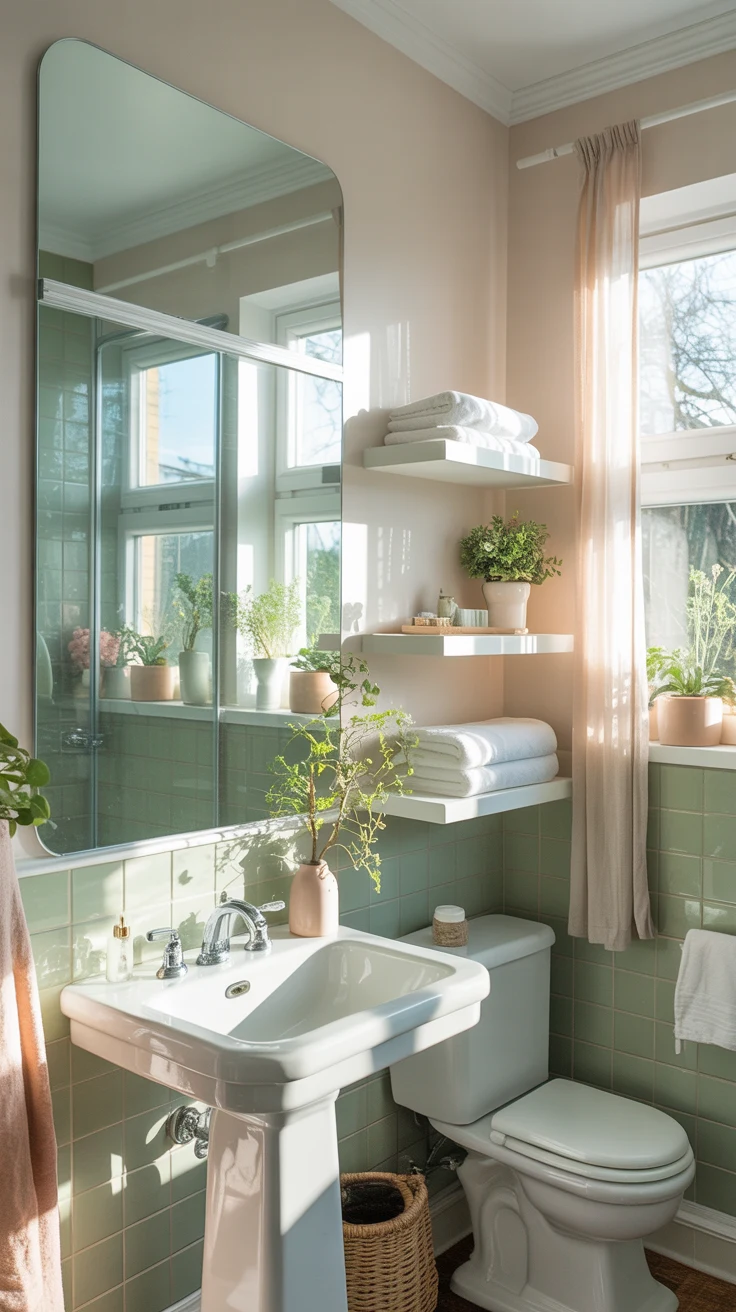 Small bathroom ideas with modern design and smart space-saving layout