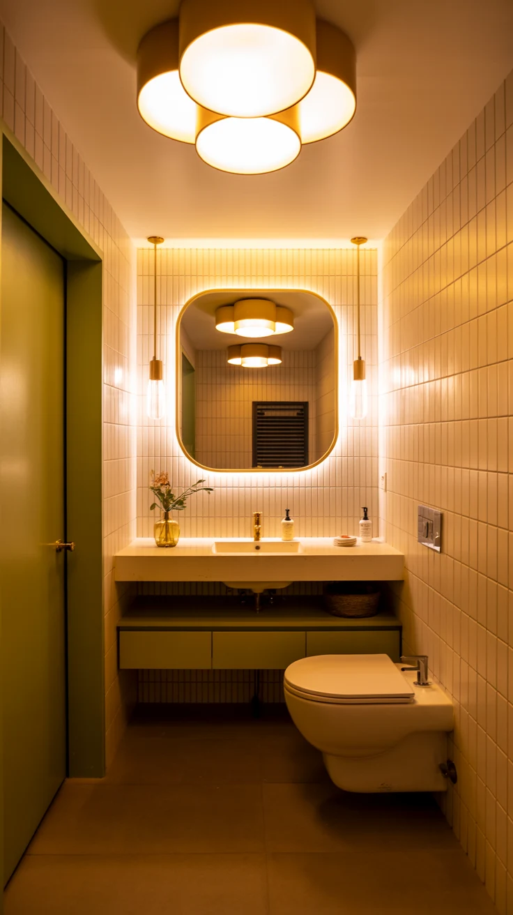 compact bathroom remodel with smart layout, walk-in shower, floating vanity