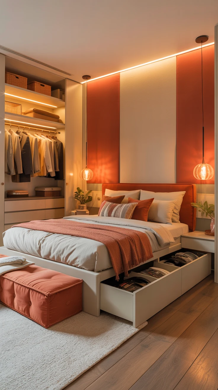 Small bedroom inspiration ideas with smart layout