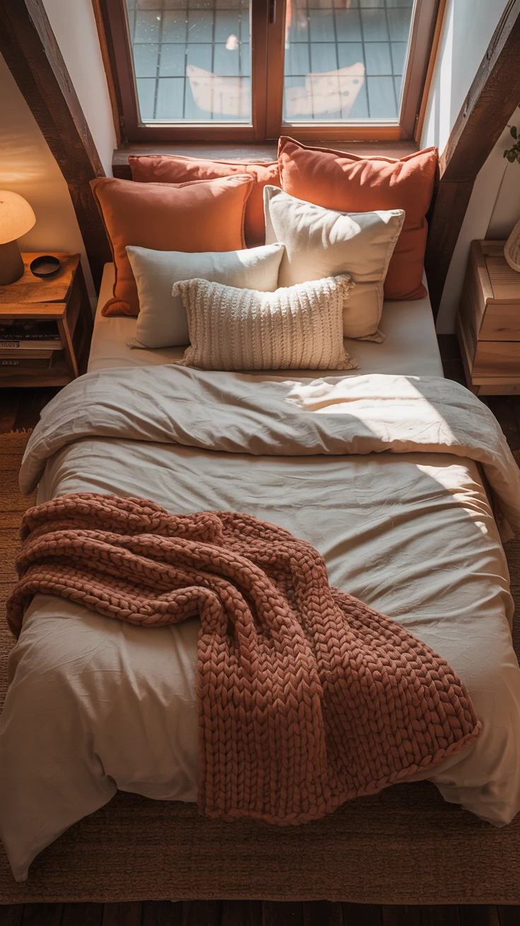 Small cozy bedroom ideas with warm and stylish setup