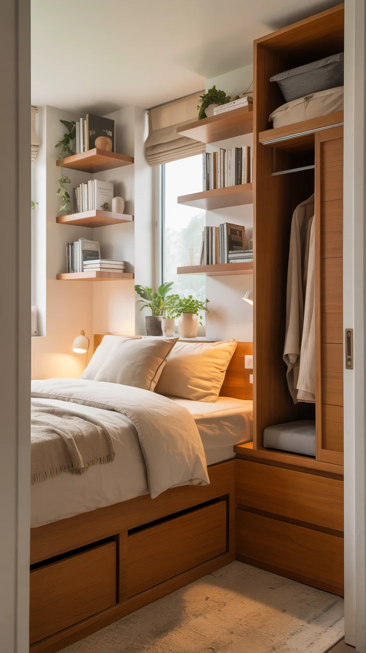 Small cozy bedroom ideas with warm and stylish setup