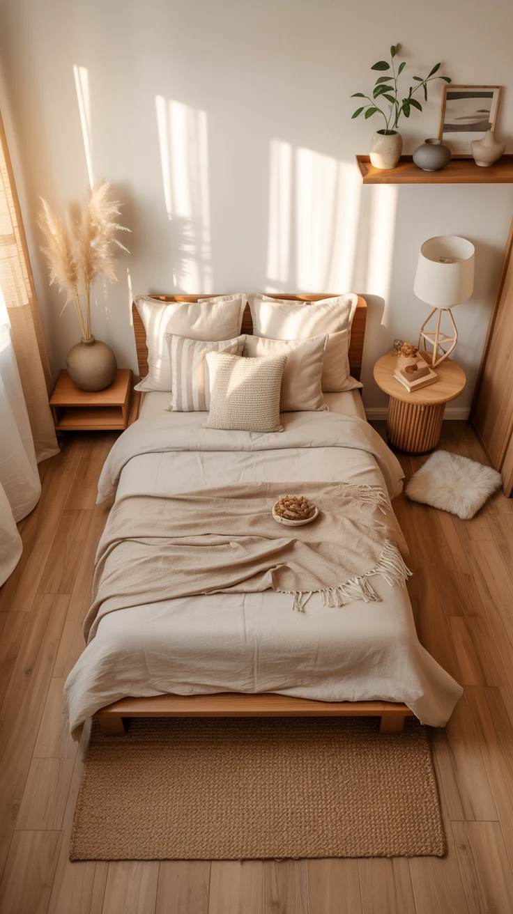 Small cozy bedroom ideas with warm and stylish setup