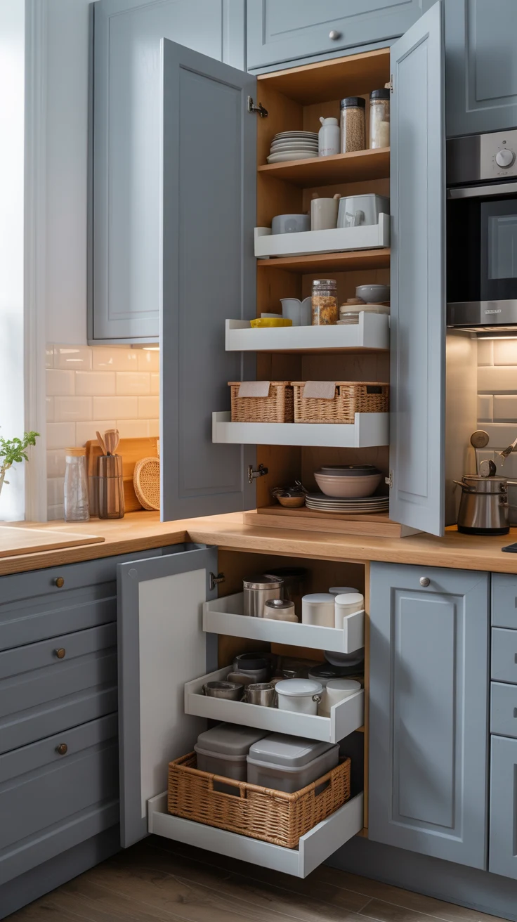 Small kitchen organization ideas with smart storage and clean layout