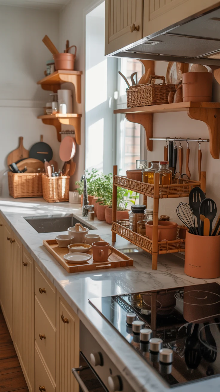 Small kitchen organization ideas with smart storage and clean layout