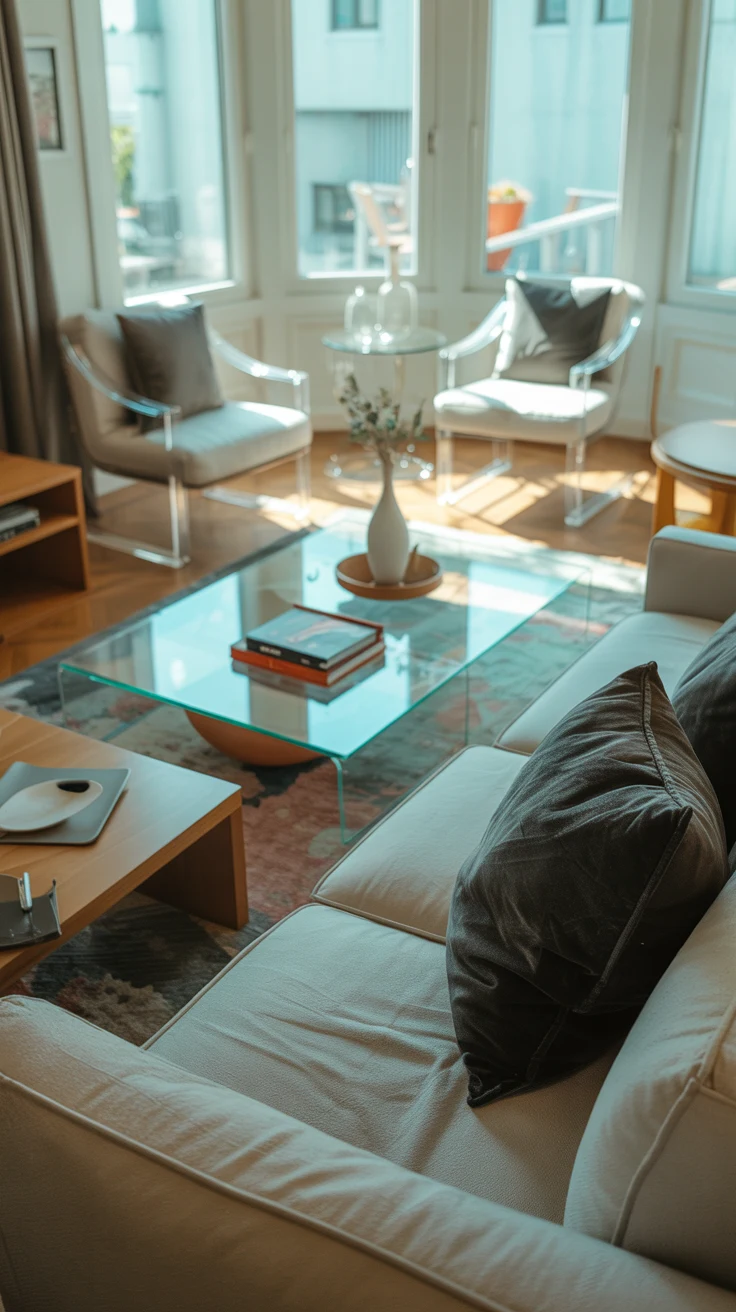 Small apartment living room ideas with modern and space-saving design