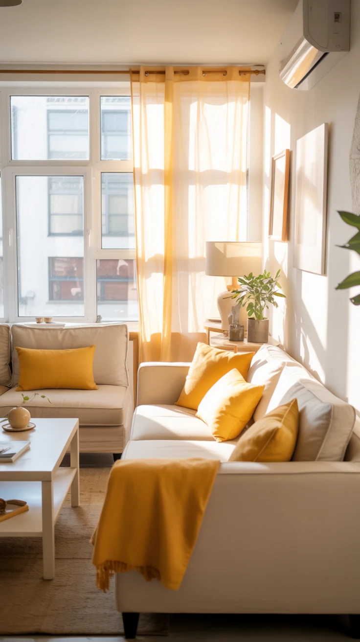 Small apartment living room ideas with modern and space-saving design