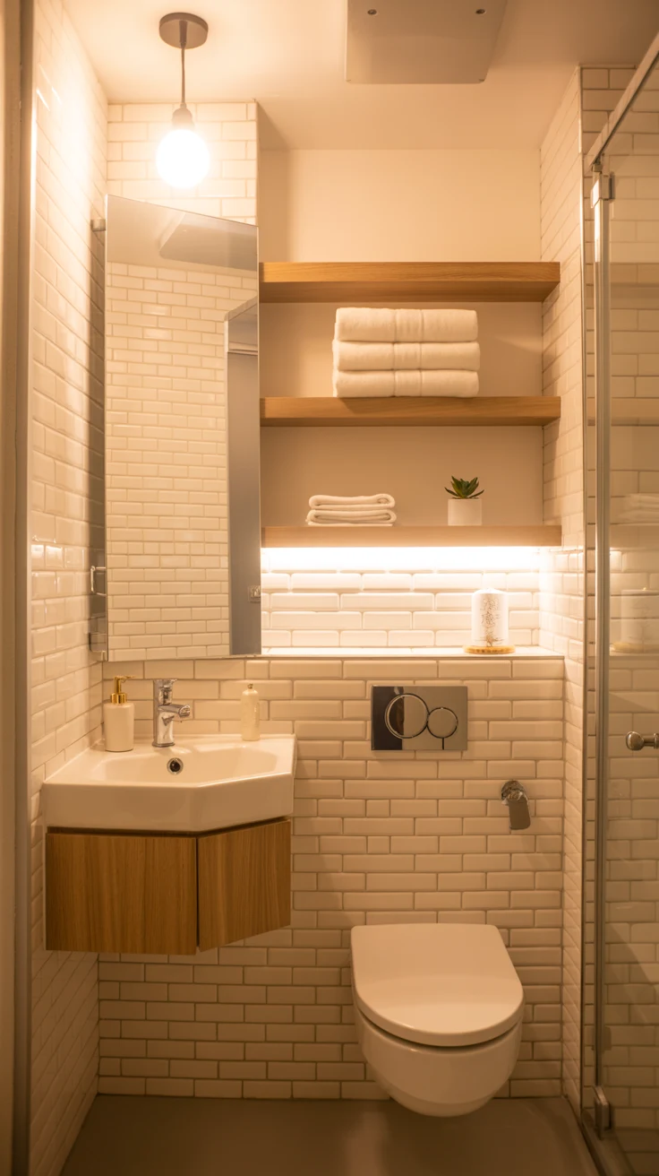 Luxury bathroom design with modern cozy spa-style interior