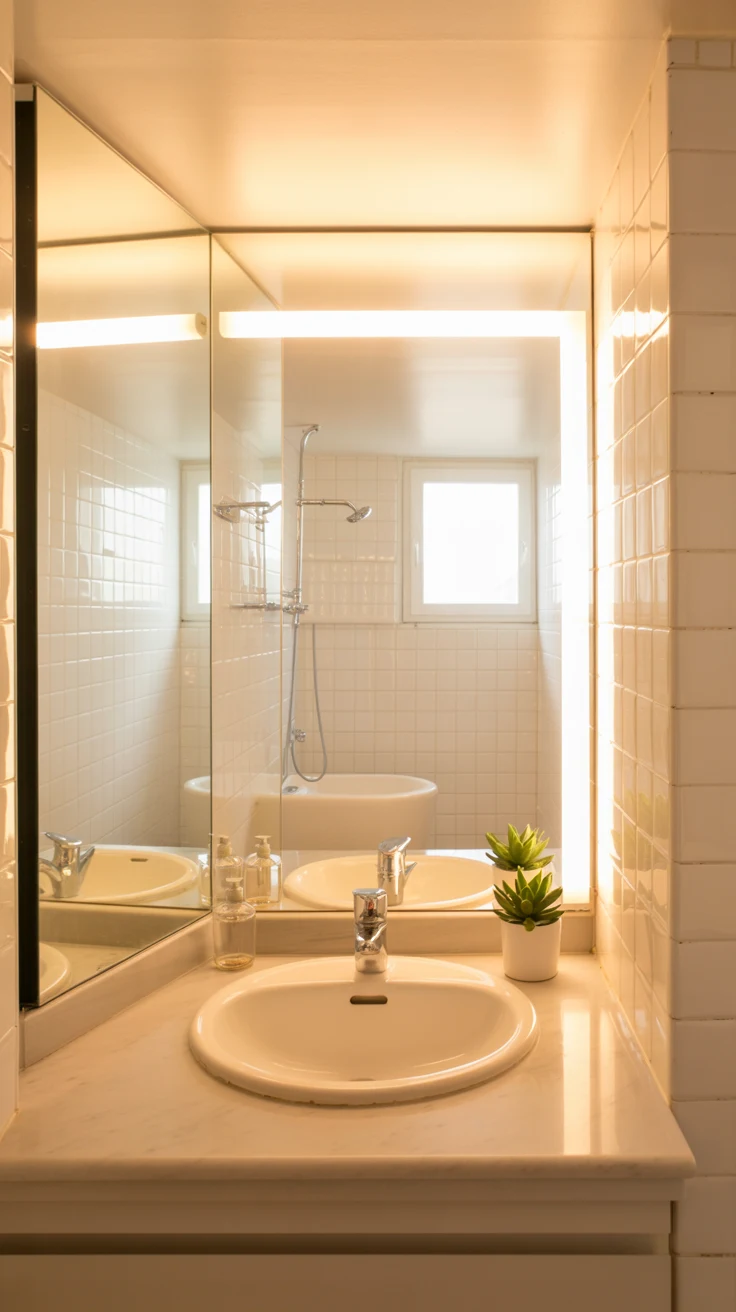 Luxury bathroom design with modern cozy spa-style interior