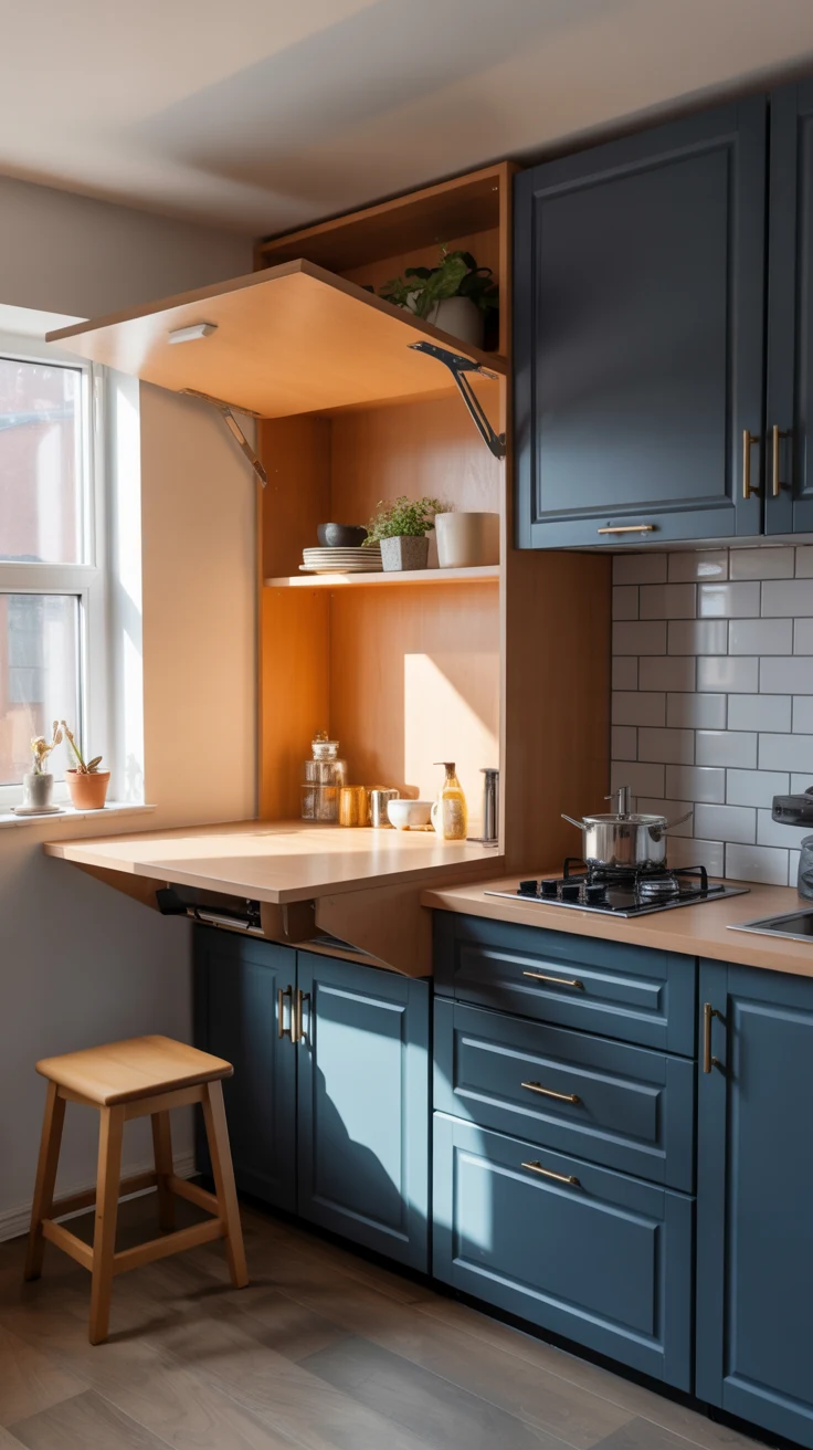 Tiny kitchen ideas with smart storage and modern design