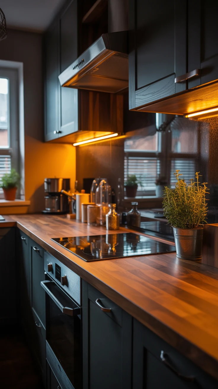 Tiny kitchen ideas with smart storage and modern design