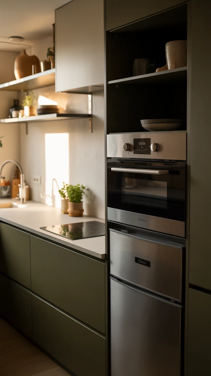 Tiny kitchen ideas with smart storage and modern design