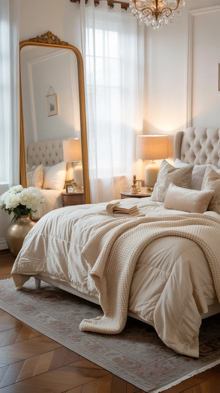 classy bedroom with elegant decor