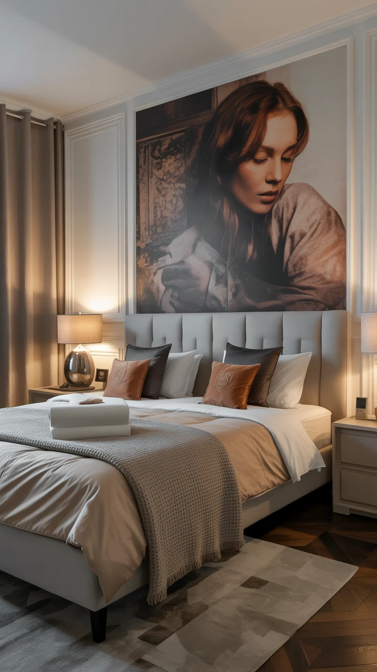 classy bedroom with elegant decor