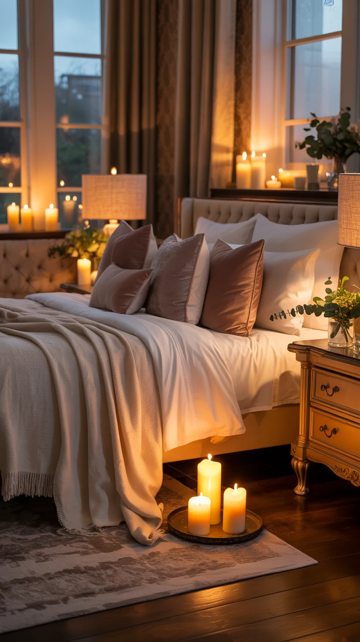 classy bedroom with elegant decor