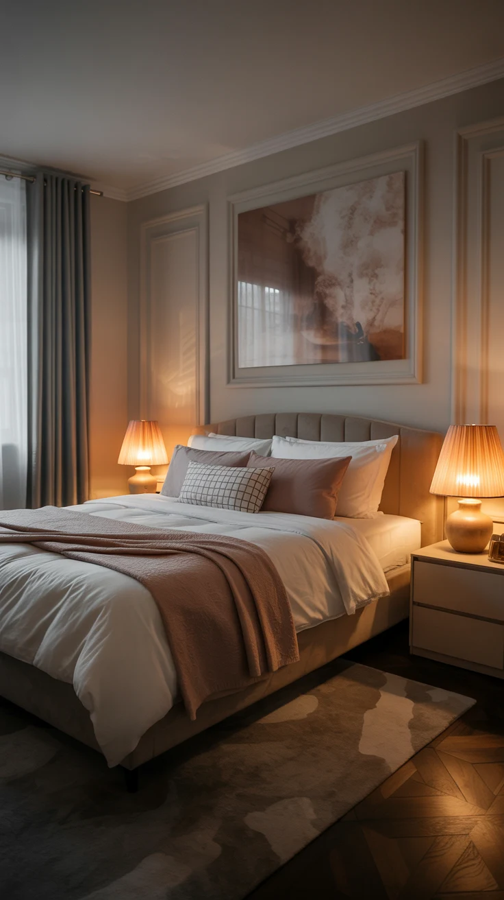 classy bedroom with elegant decor
