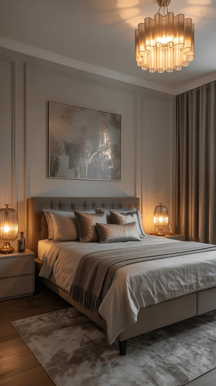 classy bedroom with elegant decor