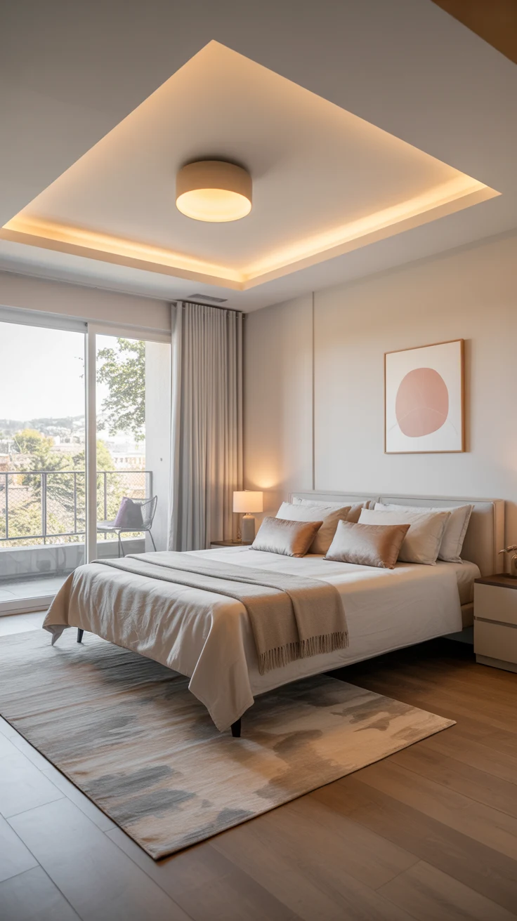 cozy contemporary bedroom with modern decor