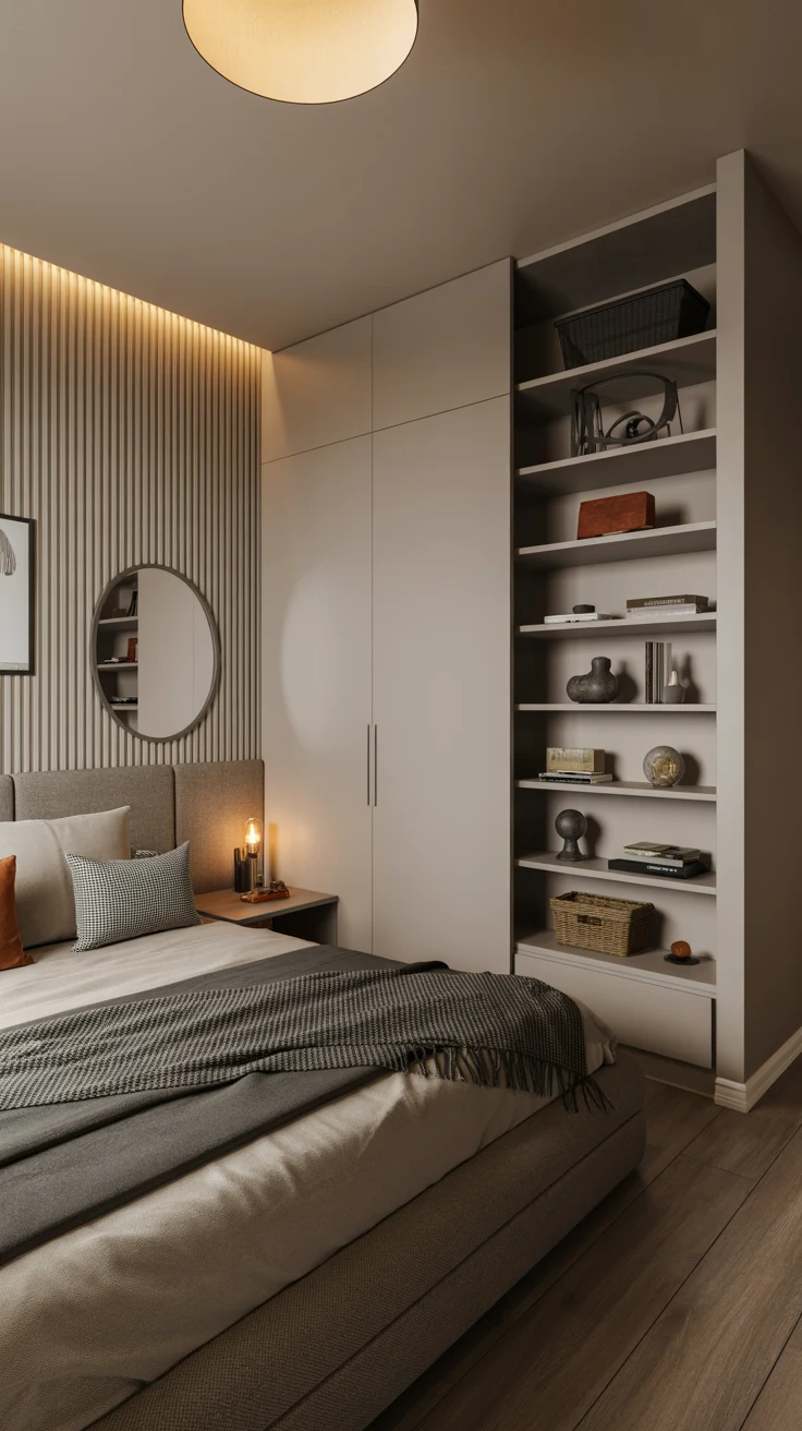 cozy contemporary bedroom with modern decor