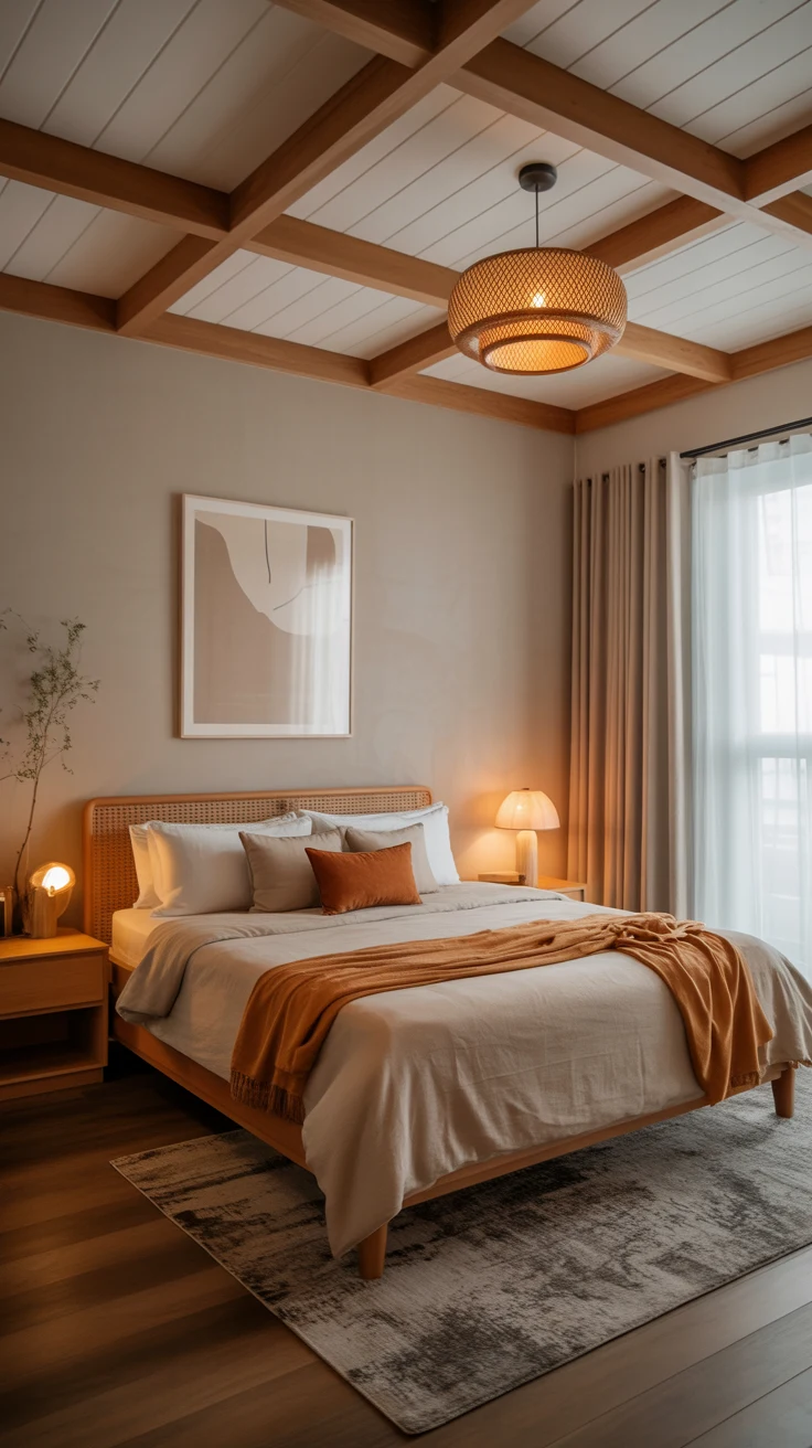 cozy contemporary bedroom with modern decor