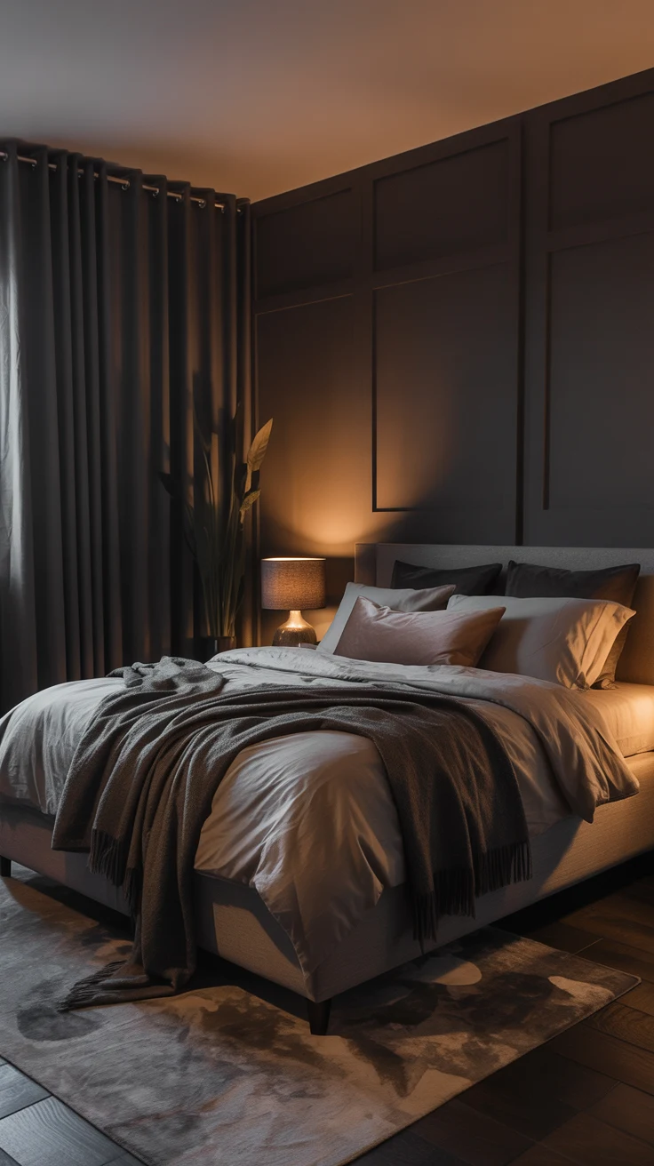 cozy contemporary bedroom with modern decor