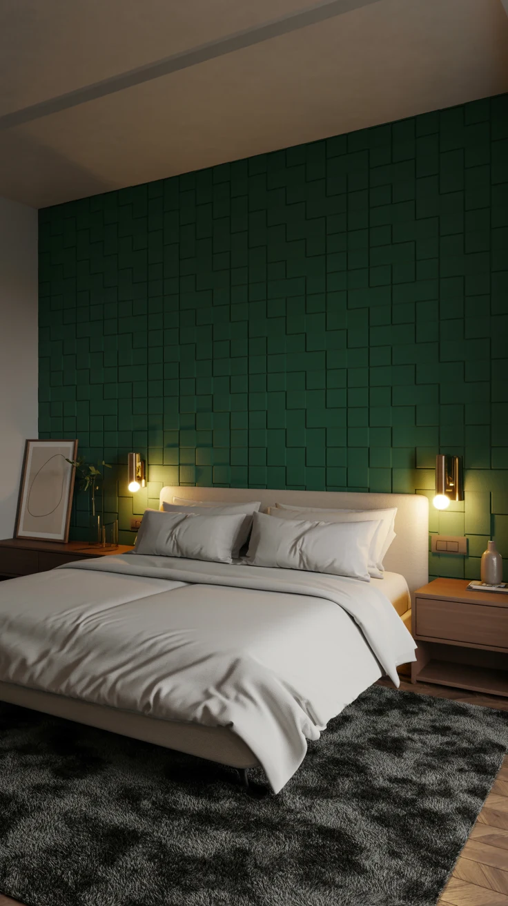 cozy contemporary bedroom with modern decor