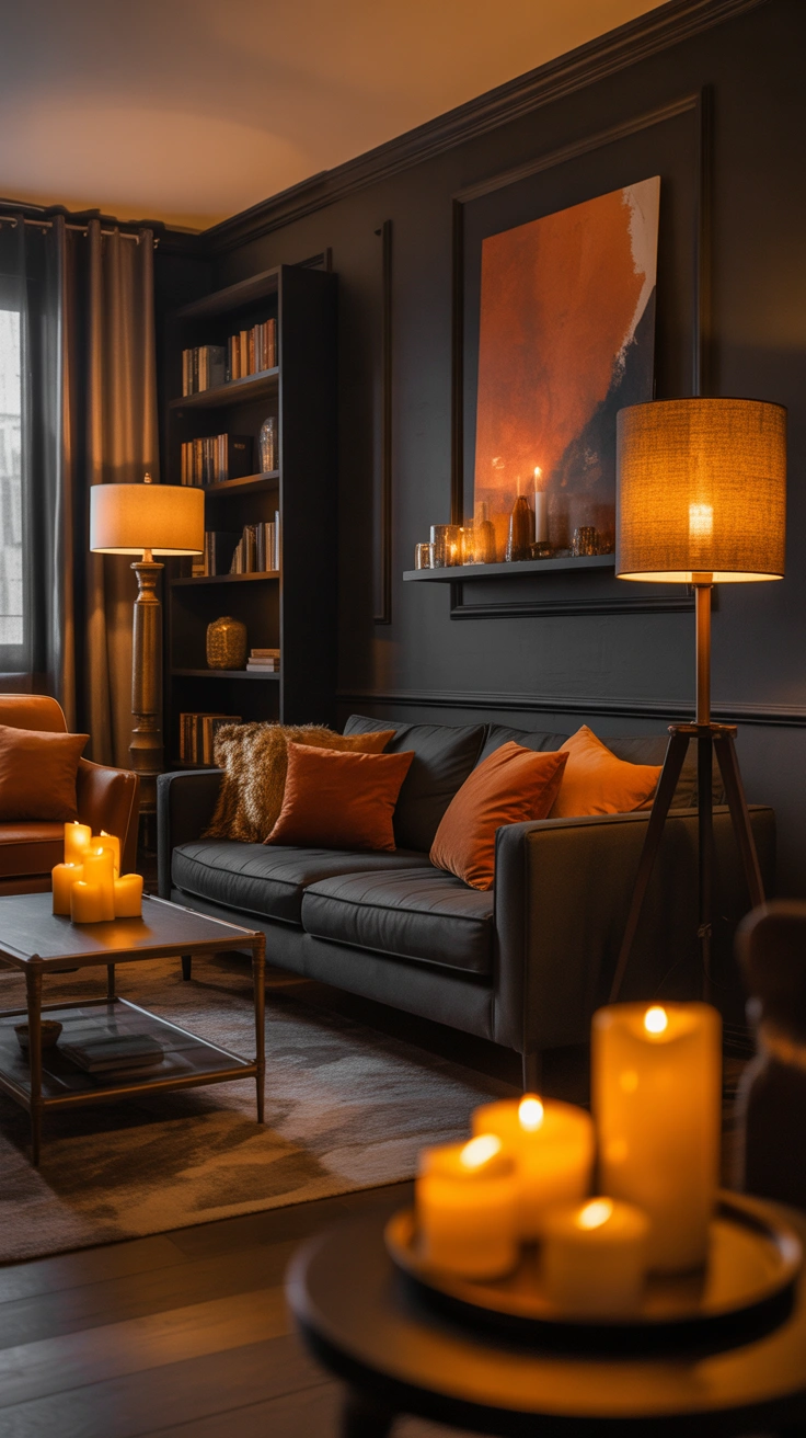 dark cozy living room ideas