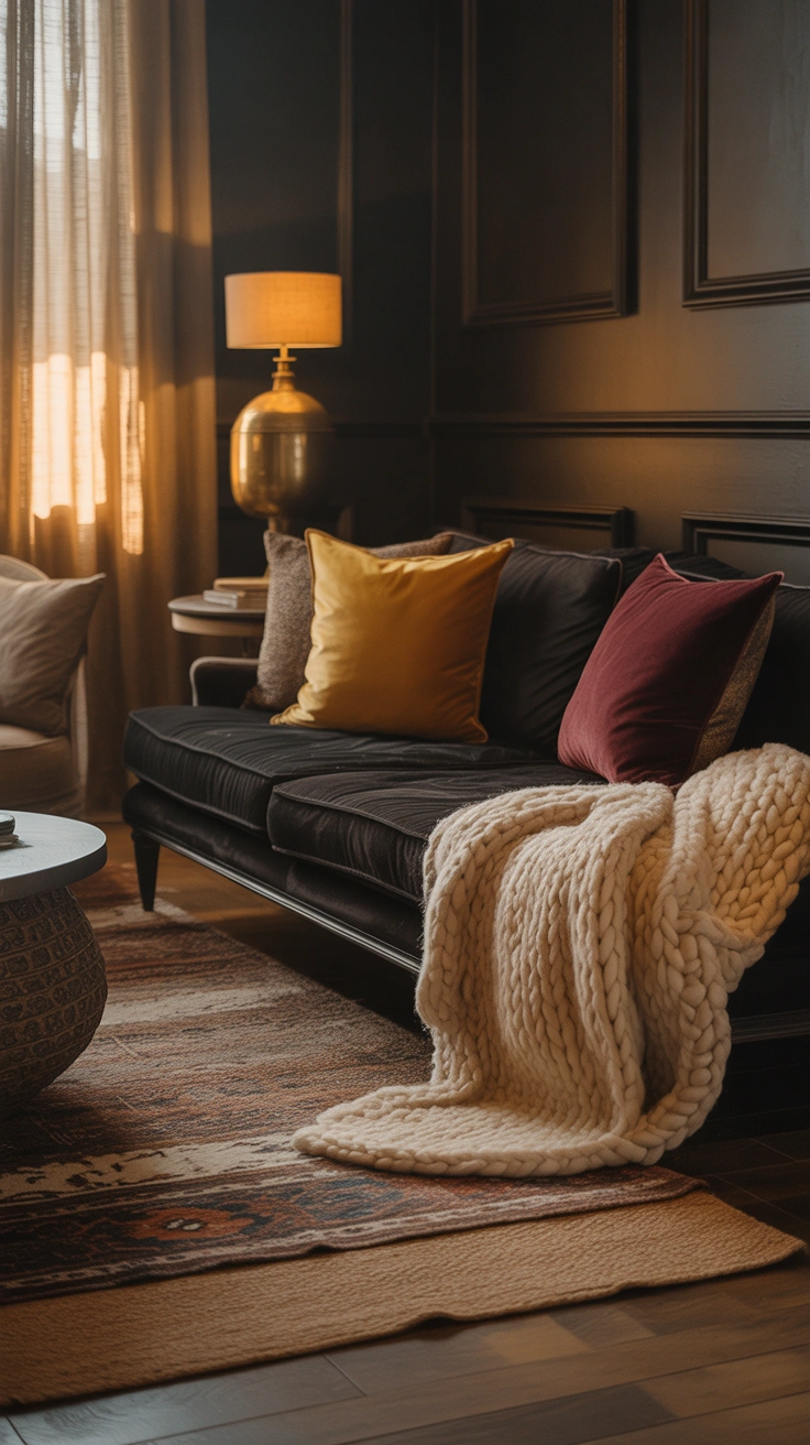 dark cozy living room ideas