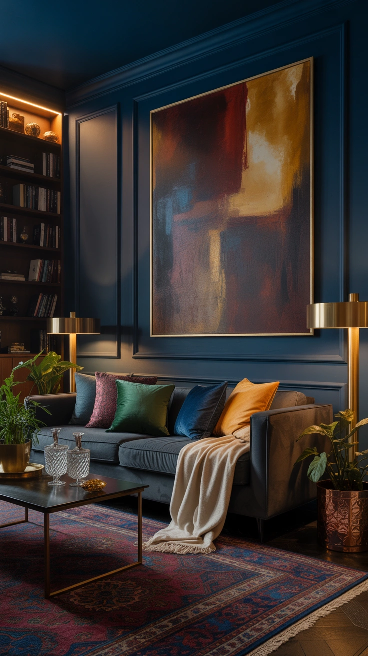 dark cozy living room ideas