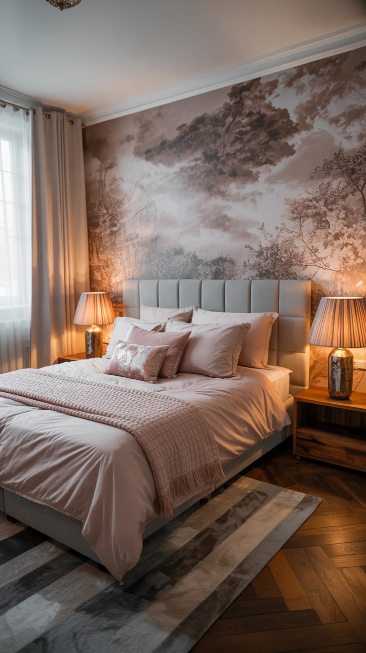 feminine bedroom with cozy textures