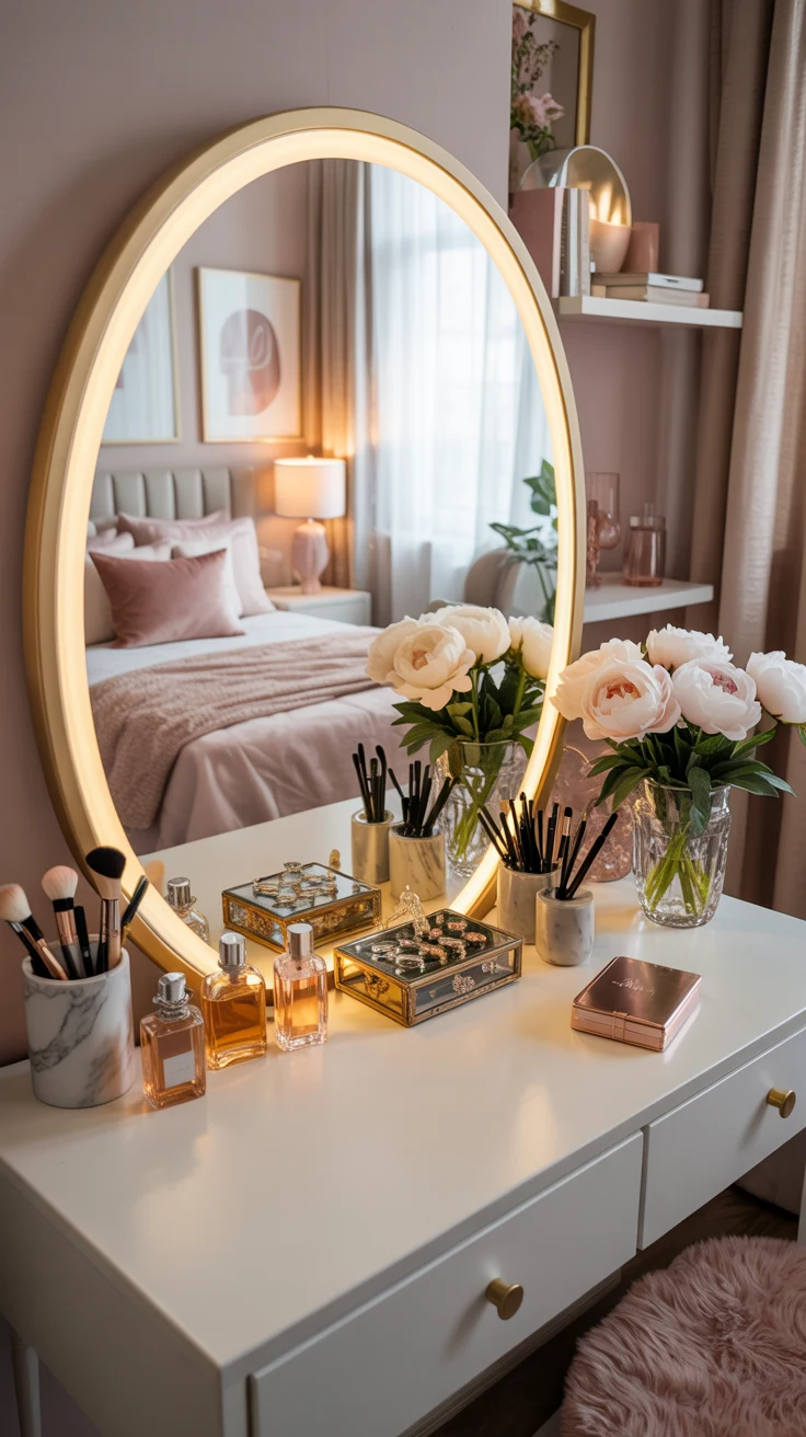 feminine bedroom with cozy textures