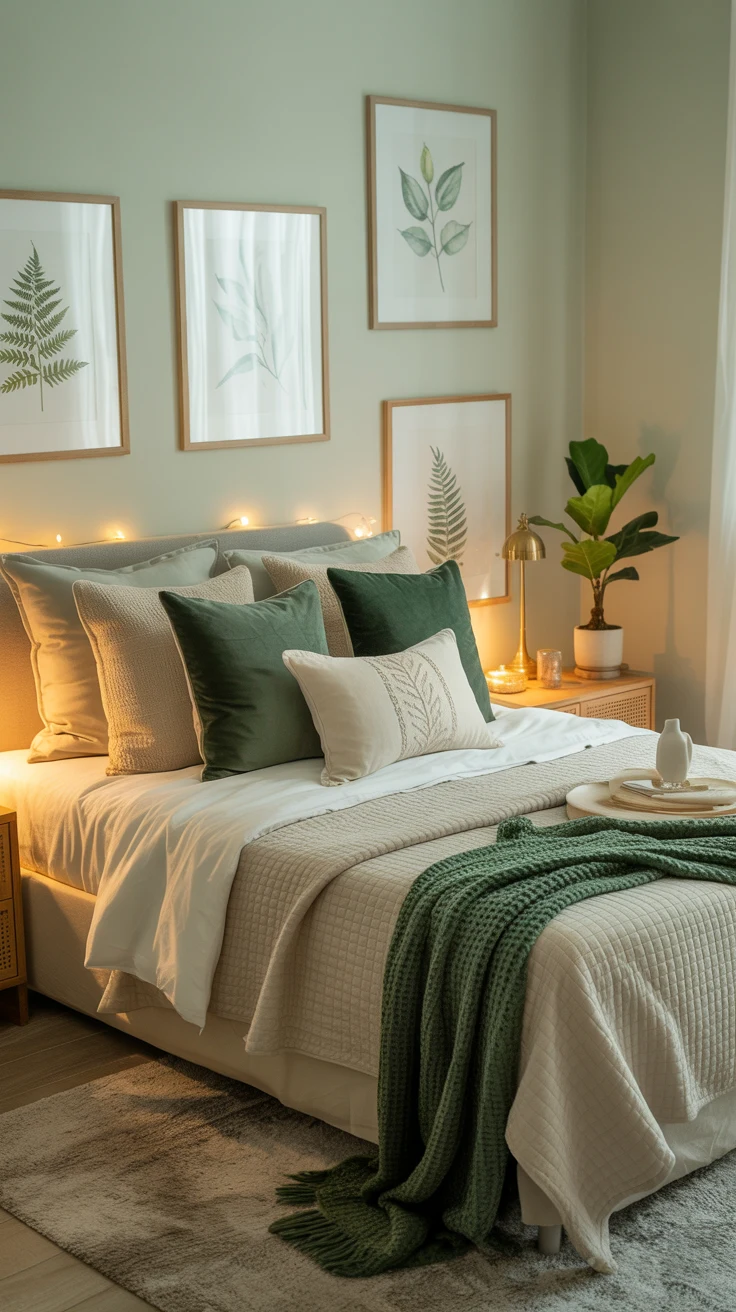 green bedroom decor ideas