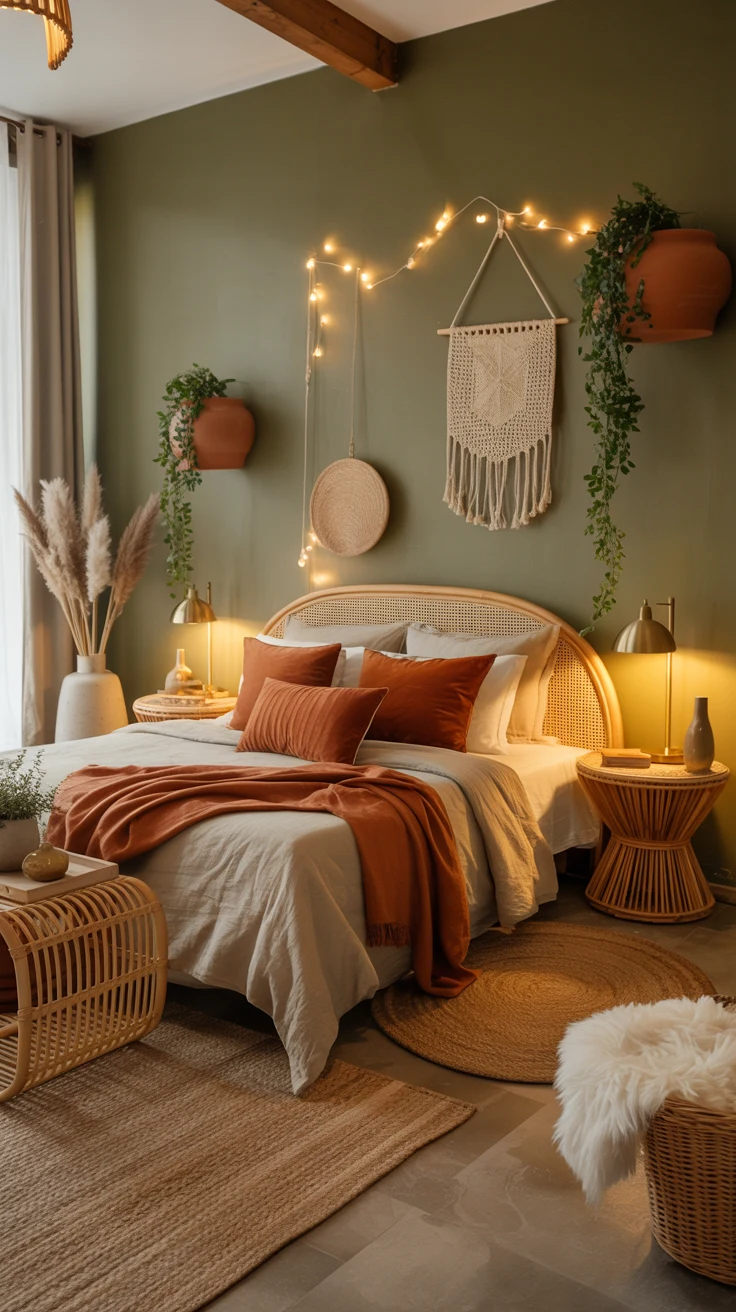 green bedroom decor ideas