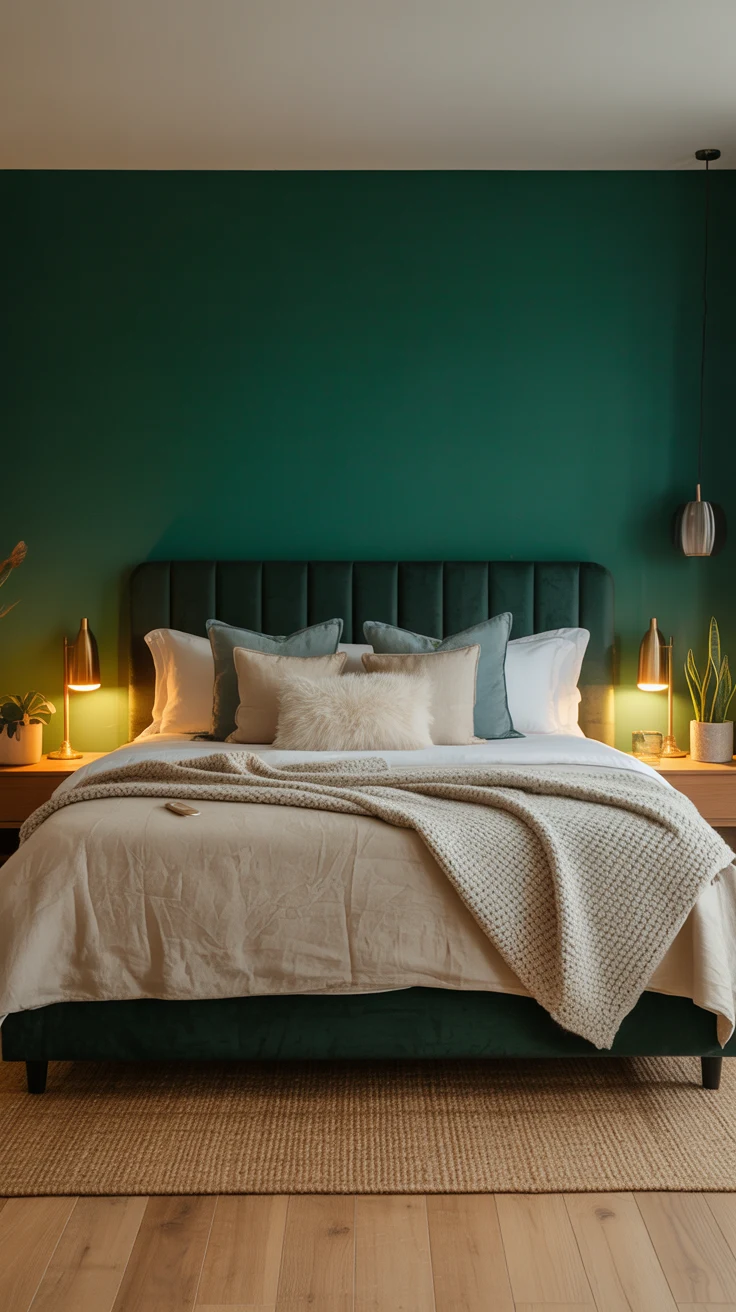 green bedroom decor ideas