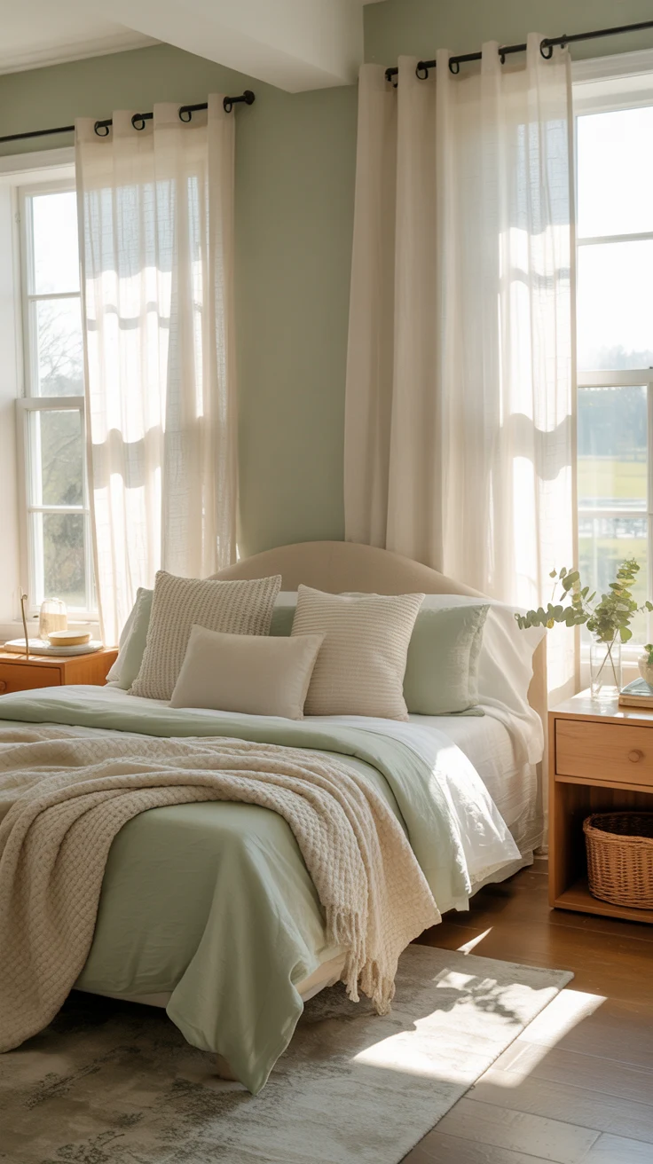 green bedroom decor ideas