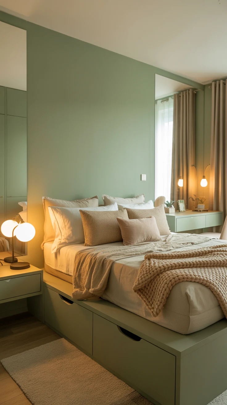 green bedroom decor ideas