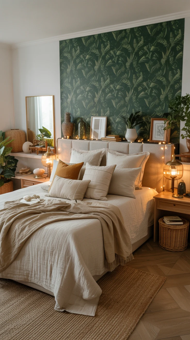 green bedroom decor ideas