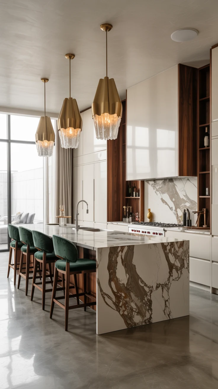luxury kitchen with elegant finishes
