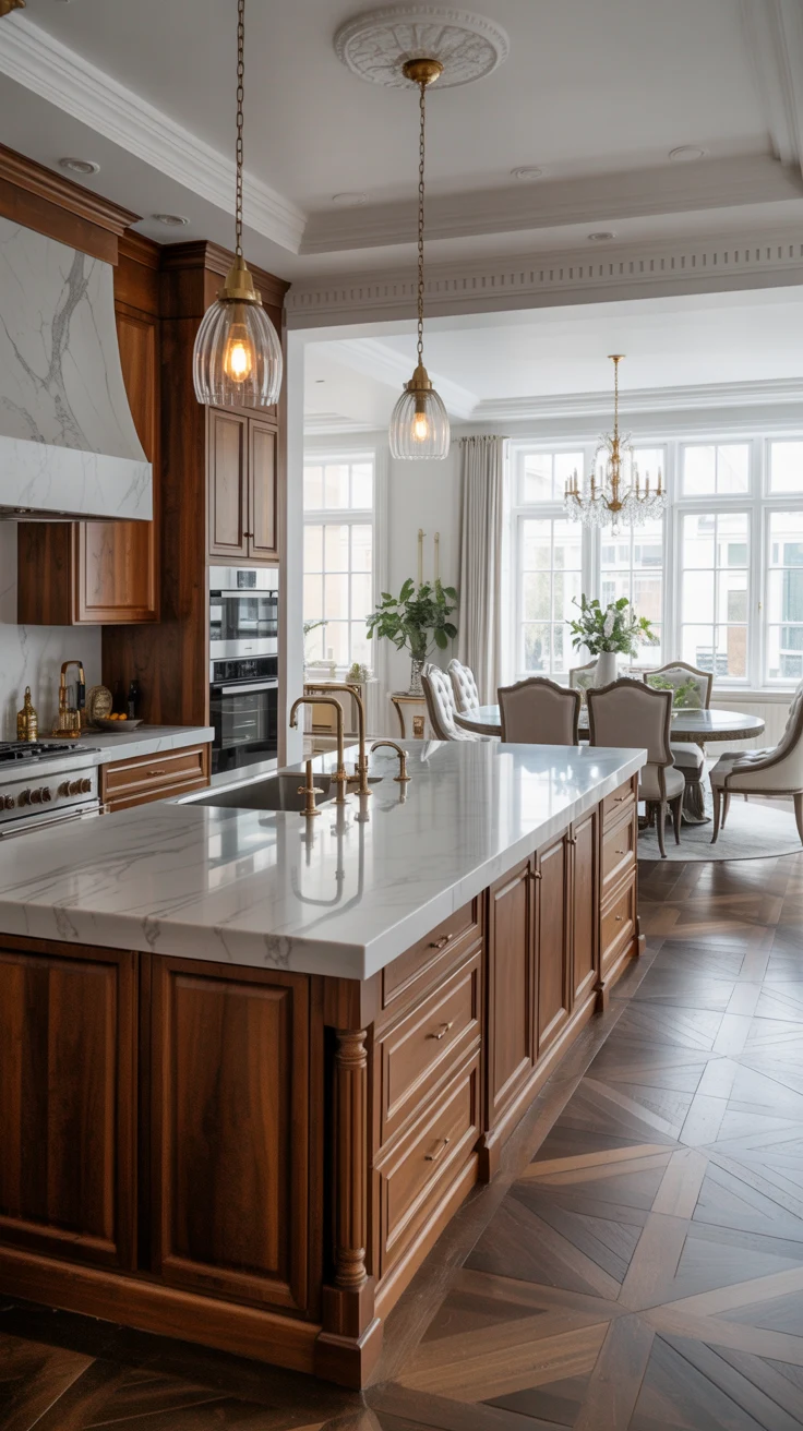 luxury kitchen with elegant finishes