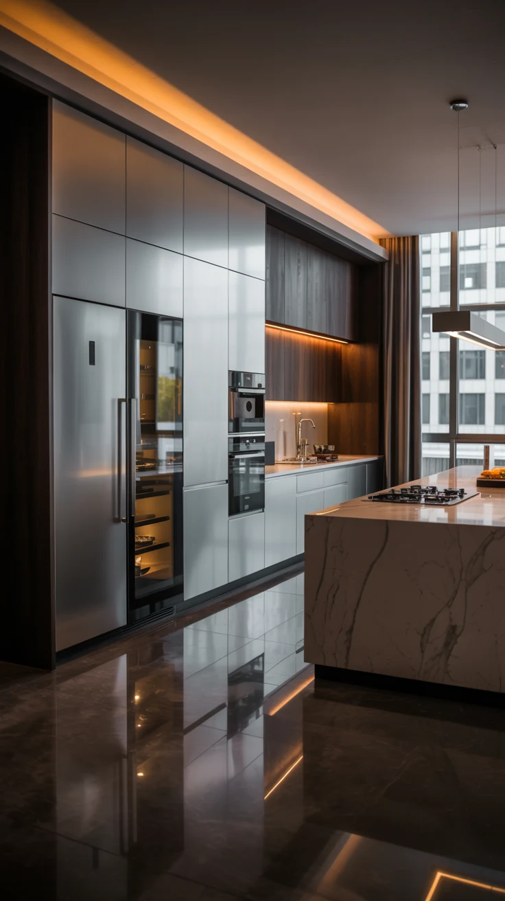 luxury kitchen with elegant finishes