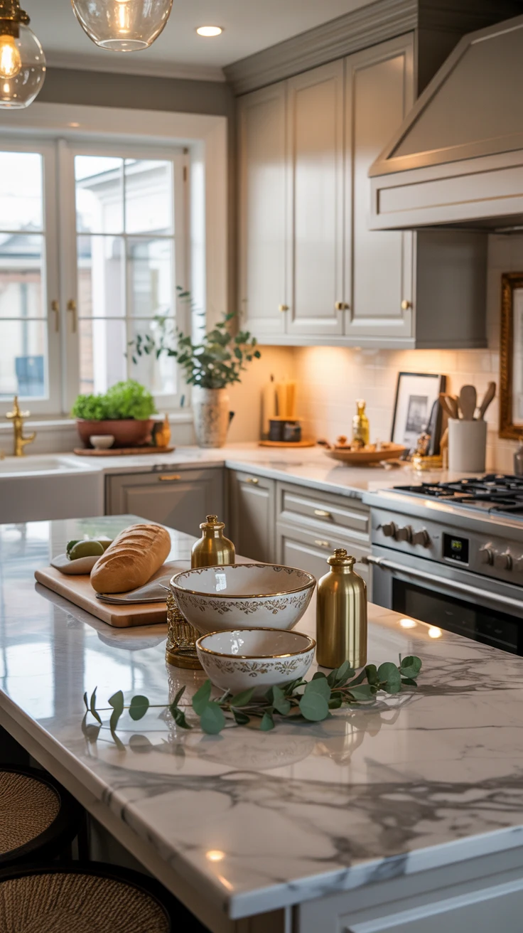 luxury kitchen with elegant finishes