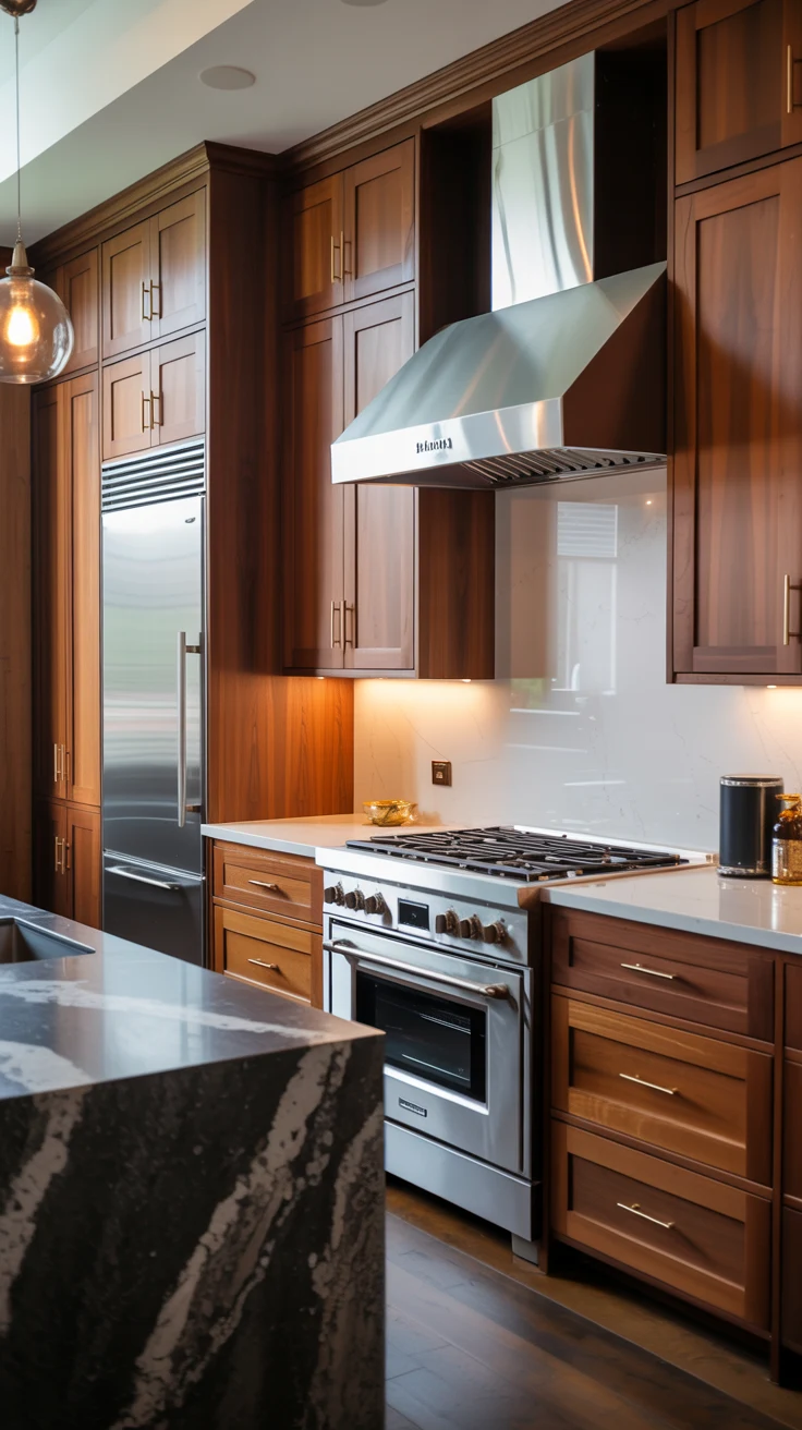 luxury kitchen with elegant finishes