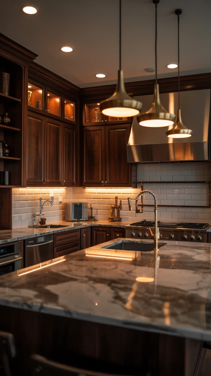 luxury kitchen with elegant finishes