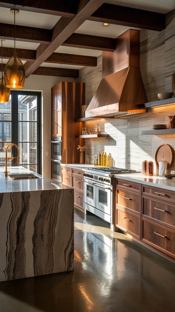 luxury kitchen with elegant finishes